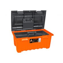 Caja para herramienta, amplia, color naranja 