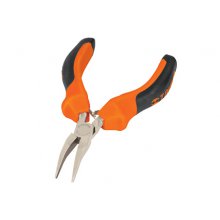 Pinza miniatura punta curva 4', mango comfort grip