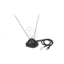 Antena de conejo, cable coaxial y plano, 4secciones con base 